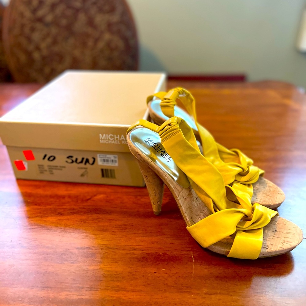 Michael Kors Heels Leather Orchard Sling